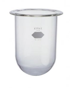 DWK Life Sciences Kimble 1000 mL Dissolution Vessel - KIMAX Glass Round Bottom Dissolution Test Flask, 1000mL - 33730-1000