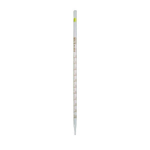 DWK Life Sciences Kimble Mohr Style To Deliver Pipets - KIMAX Class B Glass Mohr Measuring Pipette, Calibrated To Deliver, Yellow, 1mL - 37020-11100