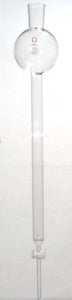 DWK Kimble Basic Glass Column with Reservoir & PTFE Stopcock - Chromaflex Clean-Up Glass Chromatography Column with Coarse Fritted Disc and PTFE Stopcock Plug, 19mm Inner Dia. - 420290-0000