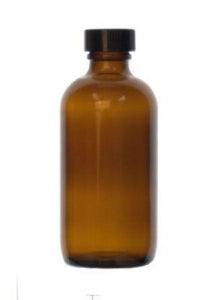 DWK Life Sciences Kimble Amber Glass Round Bottles - Amber Narrow-Mouth Boston Round Glass Bottle with Phenolic Closure and Pulp / Vinyl Cap, 250mL - 5120824V-21
