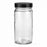 DWK Life Sciences Kimble Clear Glass Std WM Jar Bulk Pack - Clear Glass Standard Wide-Mouth Bottle with PTFE-Faced Phenolic Caps 125mL, Bulk-Packed - 5310448C-26