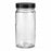 DWK Life Sciences Kimble Clear Glass Std WM Jar Bulk Pack - Clear Glass Standard Wide-Mouth Bottle with PTFE-Faced Phenolic Caps 125mL, Bulk-Packed - 5310448C-26