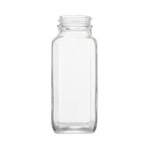 DWK Life Sciences Kimble 4OZ Clear Glass French Square Bottle - Clear French Square Glass Bottle, No Cap, 4oz. - 5610433B