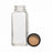 DWK Life Sciences Kimble 4OZ Clear Glass French Square Bottle - Clear French Square Glass Bottle, Phenolic Cap with Polyethylene Cone Liner, 4oz., Bulk Packs - 5610433C-25