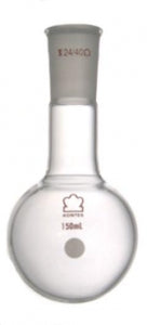 DWK Life Sciences Kimble Long Single Neck Heavy Wall RB Flask - Long Single Neck Heavy Wall Round Bottom, 24/40, 200 mL - 601010-0324