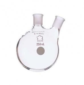 DWK Life Sciences Kimble Angled Two Neck RB Flask - Angled Two Neck Round Bottom, 24/40, 10/30, 1000 mL - 605020-1410