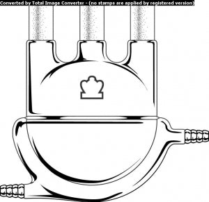 DWK by DWK Kimble Jacketed 3 Vertical Neck Bttom Flask - FLK 3N HALF JKT 24CN 24SN - 609500-0524