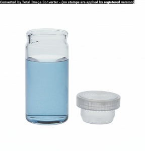 DWK Kimble 51 Expansion Glass Tooled Vial w/Unattached PE Caps - N51A Expansion Glass Tooled Shell Vial with Unattached Polyethylene Cap, 5 Dram - 60975L-5