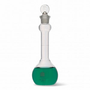 DWK Kimble ClassA Mix Bulb Style WM Flask w / Taper Stopper - Class A Mix Bulb Style Wide Mouth Flask with Taper Stopper, 200 mL, Size 16 - 623010-0200