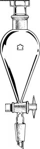 DWK Kimble KONTES Squibb Separatory Funnel w/Stopper - FUNNEL W/O STPR 500 ML - 636281-0500