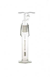 DWK Kimble Gas Washing Bottle w / Fritted Cylinder - Washing Bottle, Gas Sampling, Fritted Cylinder, Tall Form, Full Length, 29/42 Joints, Extra-Coarse Porosity, 250 mL Capacity - 657250-2525