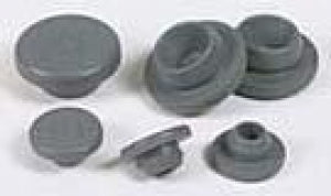 DWK Kimble Gray Chlorobutyl Straight-Sided Stoppers - Gray Chlorobutyl Straight-Sided Stopper, 13 mm - 73811-13