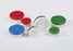 DWK Kimble Flip Up Button Top Unlined Aluminum Seals - Button Top Unlined Aluminum Seal, Flip Up / Tear Off, 13 mm, Red - 73843C-13