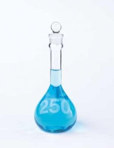 DWK Kimble Cls A Hvy Duty WM Volumetric Flasks w/Glass Stopper - Class A Heavy Duty Wide Mouth Volumetric Flask with Clear Glass Stopper, 20 mL - 92812G-20