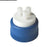 DWK Life Sciences Kimble Economy 3-Hole Caps - PTFE Screw-On Narrow-Mouth 3-Hole Cap System, Blue - 953913-5000