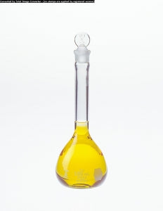 DWK Life Sciences Kimble Class A KimCote Volumetric Flask - Volumetric Flask with KimCote and Glass Stopper, 500mL - KC28014-500