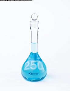 DWK Kimble KimCote Class A Heavy Duty Volumetric Flasks - KimCote Class A Heavy Duty Clear Glass Volumetric Flask with Wide Mouth, 500 mL - KC92812G-500