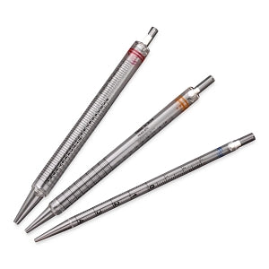 Celltreat Scientific Short and Wide Tip Pipets - 5 mL Clear / Blue Sterile Short Pipets, Individually Wrapped in Plastic - 229206B