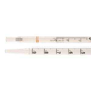 Celltreat Scientific Short and Wide Tip Pipets - 10 mL Clear / Orange Sterile Wide Tip Pipets, Individually Wrapped in Plastic - 229212B