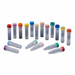 Celltreat Opaque Microtube Caps - Screw-Top Microtube Caps, Nonsterile, Opaque, Assorted - 230841A