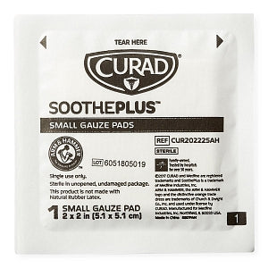 Medline CURAD SoothePlus Gauze Pads with ARM & HAMMER Baking Soda - CURAD SoothePlus 2" x 2" Gauze Pad, 25/Box - CUR202225AH