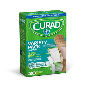 Medline CURAD Variety Pack Assorted Bandages - CURAD Variety Pack Assorted Bandages, 30 Count - CUR47443RB