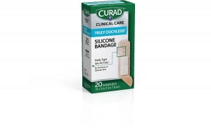 Medline CURAD Silicone Flexible Fabric Bandages - CURAD Silicone Flexible Fabric Bandages, 0.75" x 3", 20/Box - CUR5002V1