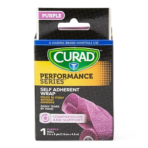 Medline CURAD Self Adherent Wrap - CURAD Performance Series Self Adherent Wrap, Purple, 3" x 5 yd. - CUR5057PP