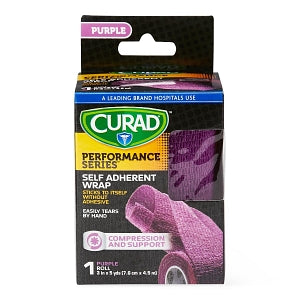 Medline CURAD Self Adherent Wrap - CURAD Performance Series Self Adherent Wrap, Purple, 3" x 5 yd. - CUR5057PP