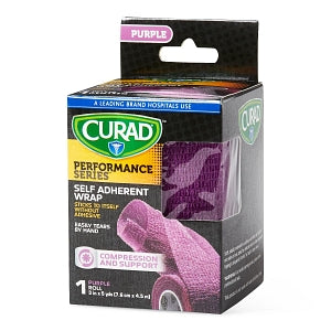 Medline CURAD Self Adherent Wrap - CURAD Performance Series Self Adherent Wrap, Purple, 3" x 5 yd. - CUR5057PP