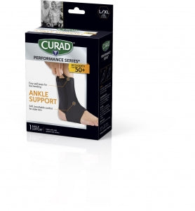 Medline CURAD Performance Series Neoprene Open Heel Ankle Supports - CURAD Neoprene Open Heel Ankle Support, Seniors, Size L - CURSR27200LD