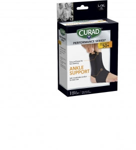 Medline CURAD Performance Series Neoprene Open Heel Ankle Supports - CURAD Neoprene Open Heel Ankle Support, Seniors, Size L - CURSR27200LD