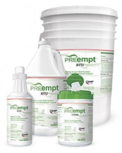 Contec PREempt RTU Disinfectant Solution and Wipes - PREempt Disinfectant Wipe, 7.5" x 10" - 21223