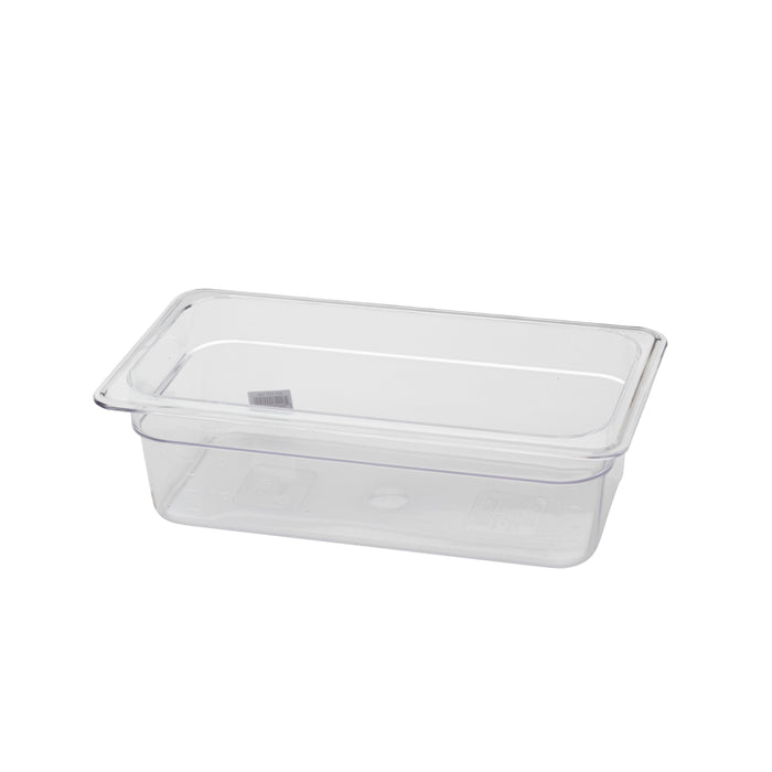 Royal Industries Clear Polycarbonate Pans and Handle Lids - PAN, THIRD, CLEAR, NSF, POLYCARBONATE, 4" - ROY PCP 1304
