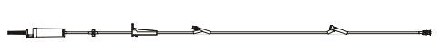 BD IV Gravity Sets - CareFusion 10-Drop Gravity IV Administration Set with 1 Check Valve Roller Clamp and 1 SmartSite Needle-Free Valve Port - 42274E