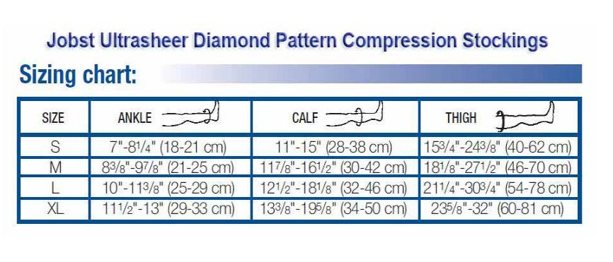 Jobst Ultrasheer Thigh High Patterned 20-30 mmHg Compression Stocking