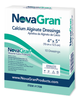 PBE NovaGran Calcium Alginate Dressings - DRESSING, CALCIUM ALGINATE, NOVAGRAN, 4X4 - 1707