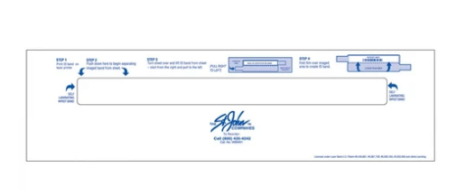 PDC Conf-id-ent Laser Laminate Wristband / Paper - WRISTBAND, CONF-ID-ENT, LASER, ADULT, WHITE - WBW01