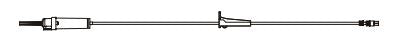BD Secondary IV Administration Sets - Vented / Nonvented Secondary IV Administration Set with Spin Male Luer Lock and Hanger, 15-Drop, 40", 13 mL Priming Volume - 72215N