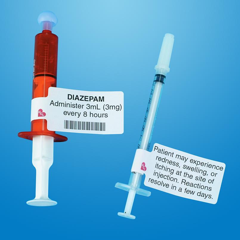 Brady Healthcare Syringe Flag Labels Syringe Flag Label for Laser Pr