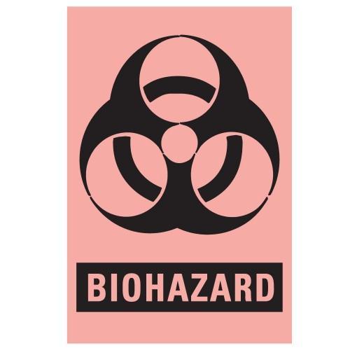 Brady Worldwide Biohazard Labels - Biohazard Label, Fluorescent Red, 2-1/4" x 7/8", 1, 000/Roll - 59702960