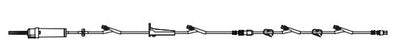 BD IV Gravity Sets - CareFusion 10-Drop Gravity IV Administration Set with 1 Check Valve Roller Clamp and 4 SmartSite Needle-Free Valve Ports - 11619427