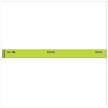 PDC Binder / Chart Removable Tape - TAPE, ""PATIENT RM NO DOCTOR", CHARTREUSE - 59710128
