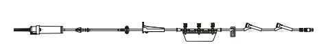 BD Infusion Set for Alaris Pump Module - 20-Drop Infusion Set for Alaris Pump Module with Check Valve, 2 VeraSafe Ports, 3-Way Stopcock Manifold - 2106-0500