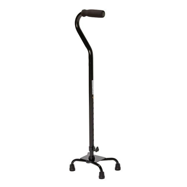 Cardinal Health Offset Quad Aluminum Canes - 300-lb. Black Aluminum Offset Quad Cane - CNE0021