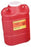 BD Multi-Use One-Piece Sharps Collectors - Red Multiuse 1-Piece Sharps Collector with Tether Cap, 5-Gallon, 18" x 10.5" x 7.5" - 305100