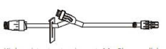 BD Kink Resistant Extension Sets - Kink-Resistant IV Extension Set with MaxPlus Needle-Free Connector, Nonremovable Slide Clamp, Needleless Y-Site, Male Spin Lock, 8", 1.1 mL Priming Volume, Non-DEHP - MPX9100