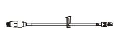 BD Kink Resistant Extension Sets - Kink-Resistant IV Extension Set with 1 MaxGuard Antimicrobial Needle-Free Connector, Removable Slide Clamp, Male Spin Lock, 8", 1.2 mL Priming Volume, Non-DEHP - MP9081-A