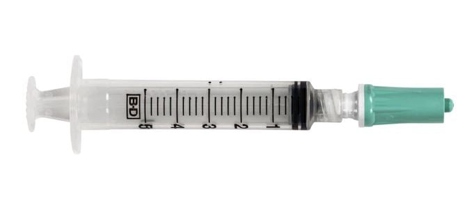 BD IV Pump Module Parts - Needle-Free Syringe with Bonded Texium Closed Male Luer, 5 mL Priming Volume - MY8005