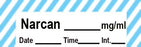 Brady Permanent Anesthesia Tapes - Narcan Tape, White, 1.5" x 0.5", 500" - ANS-71